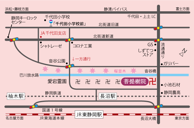 菩提樹院周辺マップ